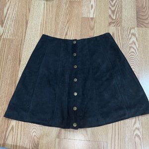 Suede skater skirt